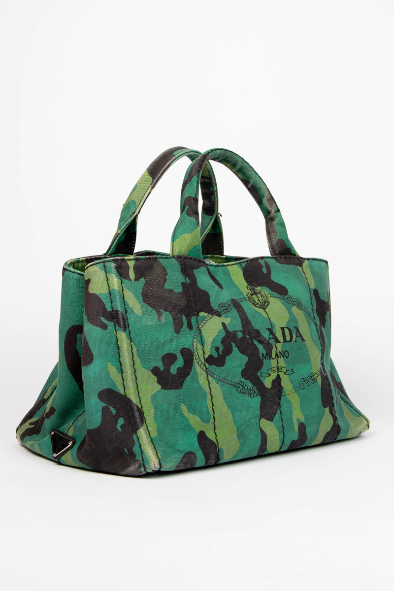 2010s Prada Camo Canapa Large Tote Bag – Break Archive