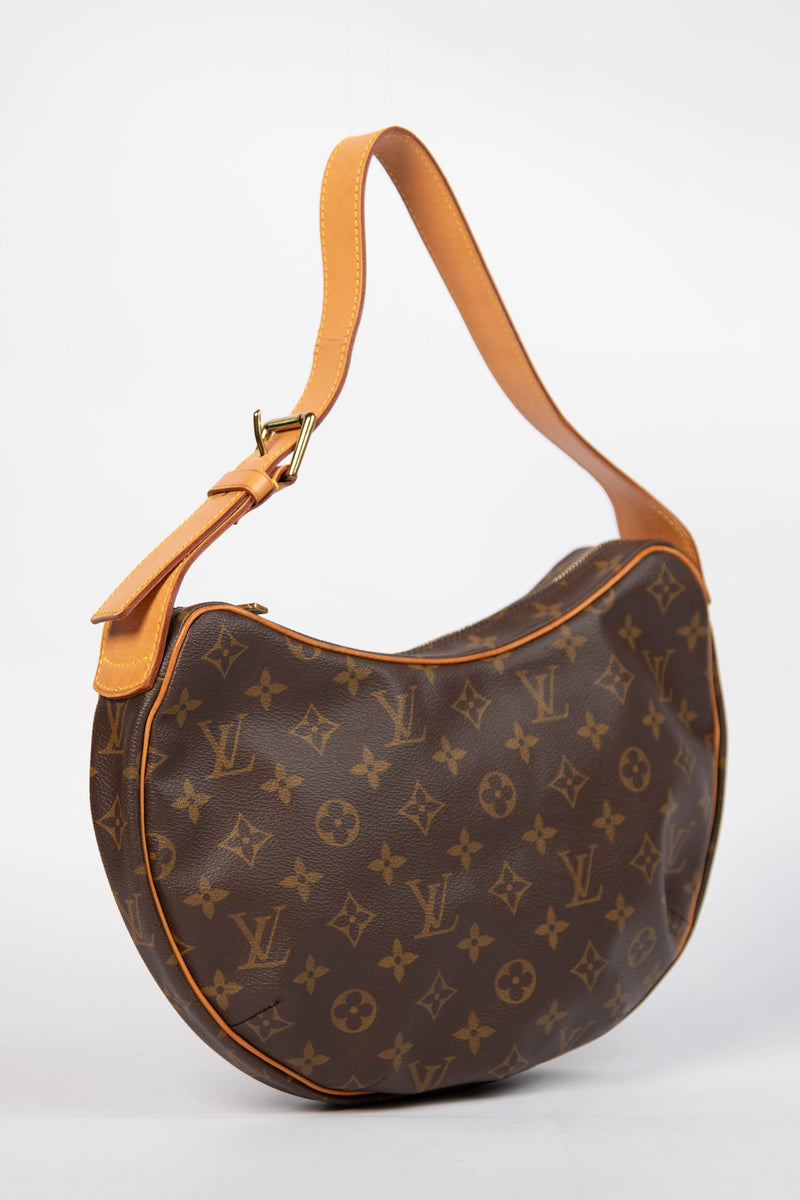 【マクラ】Louis Vuitton ボディバッグ ブラウン キャンバス Authentic Louis Vuitton Croissant Shoulder Bag MM Brown Monogram