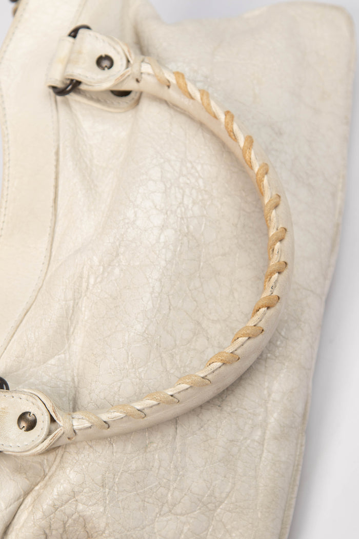 2000s Balenciaga Cream Leather First City Shoulder Bag