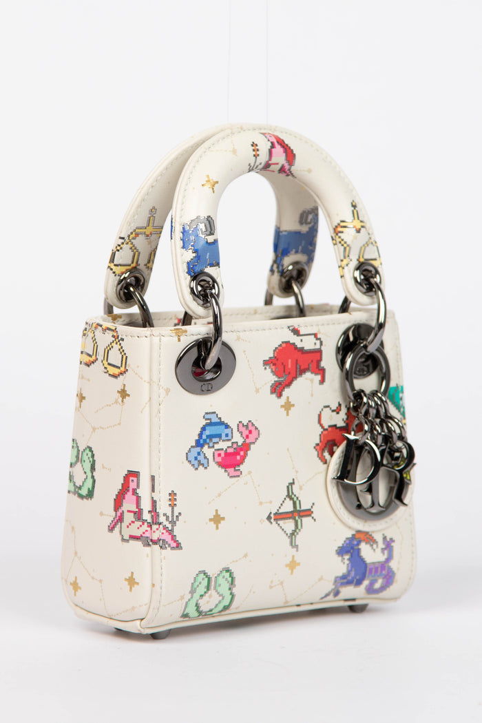 RARE 2024 Christian Dior Zodiac Pixel Micro Lady Dior