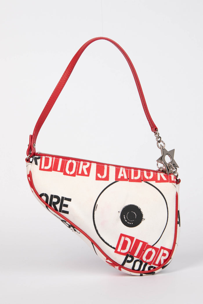 RARE 2000s Christian Dior Hardcore Piercing Saddle Bag