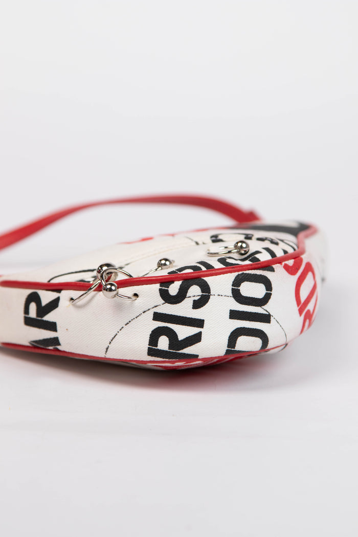 RARE 2000s Christian Dior Hardcore Piercing Saddle Bag