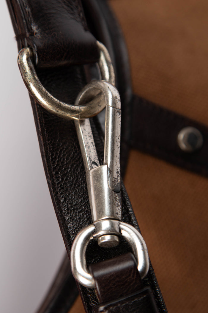 Vintage Yves Saint Laurent Studded Wood Disc Shoulder Bag