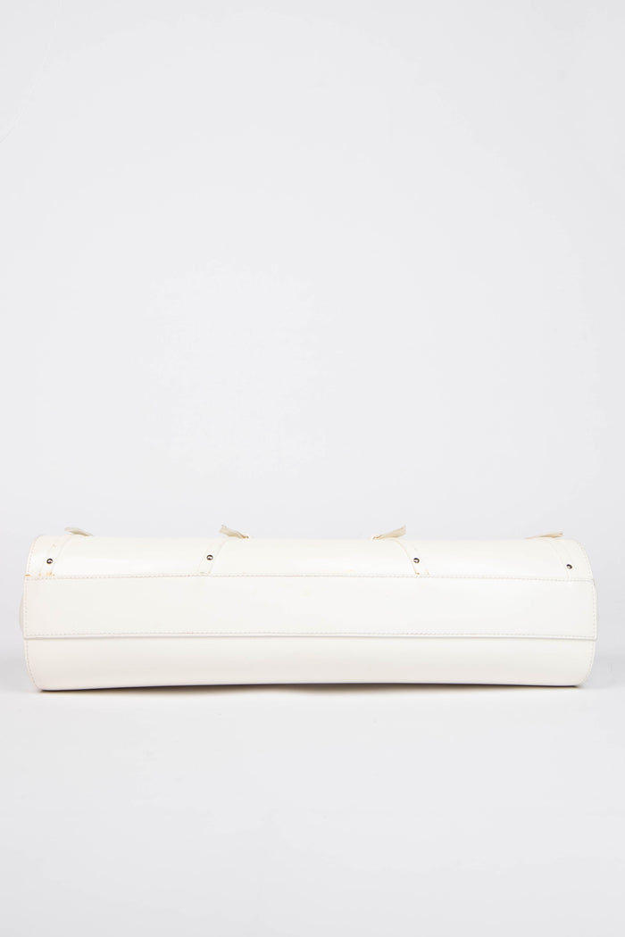 SUPER RARE Christian Dior Galliano White Bondage Shoulder Bag