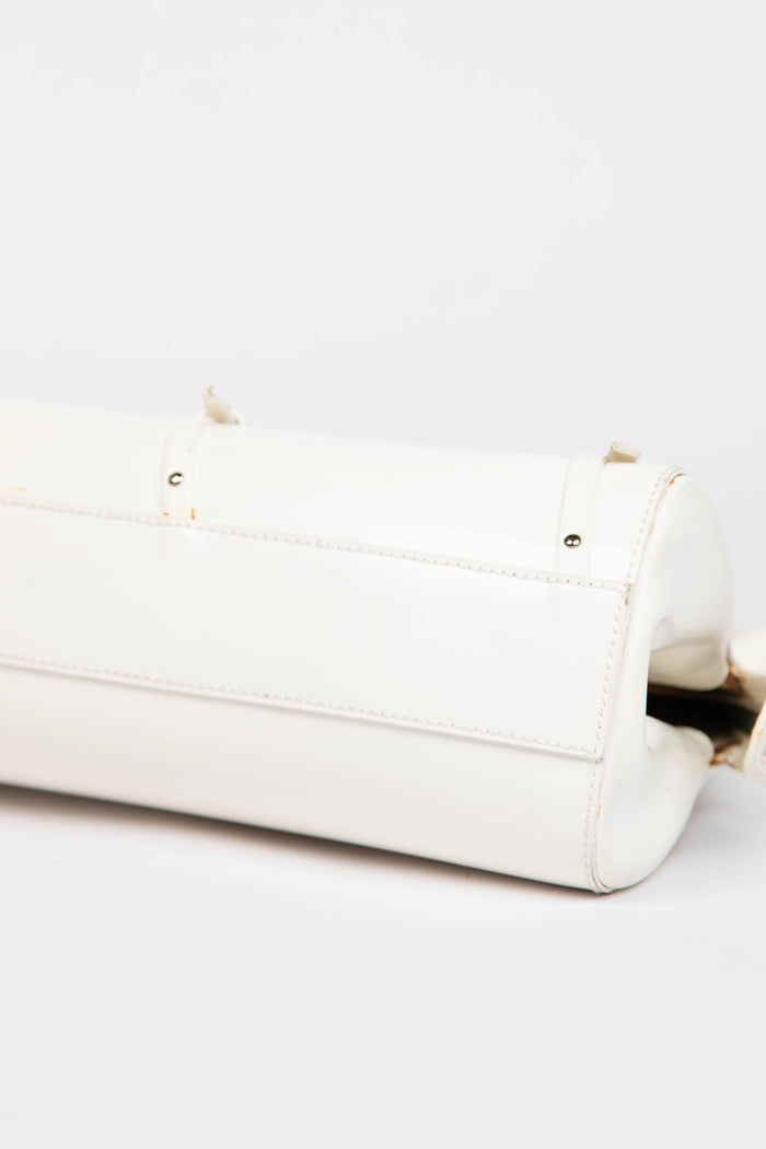 SUPER RARE Christian Dior Galliano White Bondage Shoulder Bag