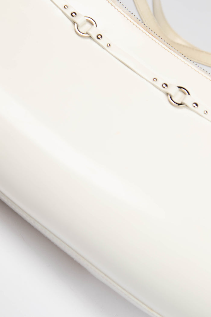 SUPER RARE Christian Dior Galliano White Bondage Shoulder Bag