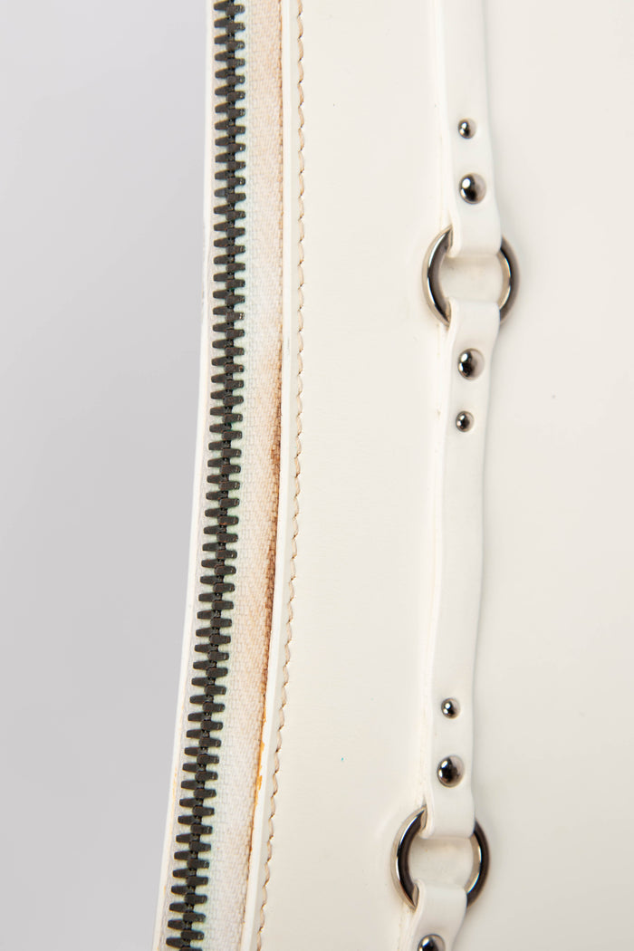 SUPER RARE Christian Dior Galliano White Bondage Shoulder Bag