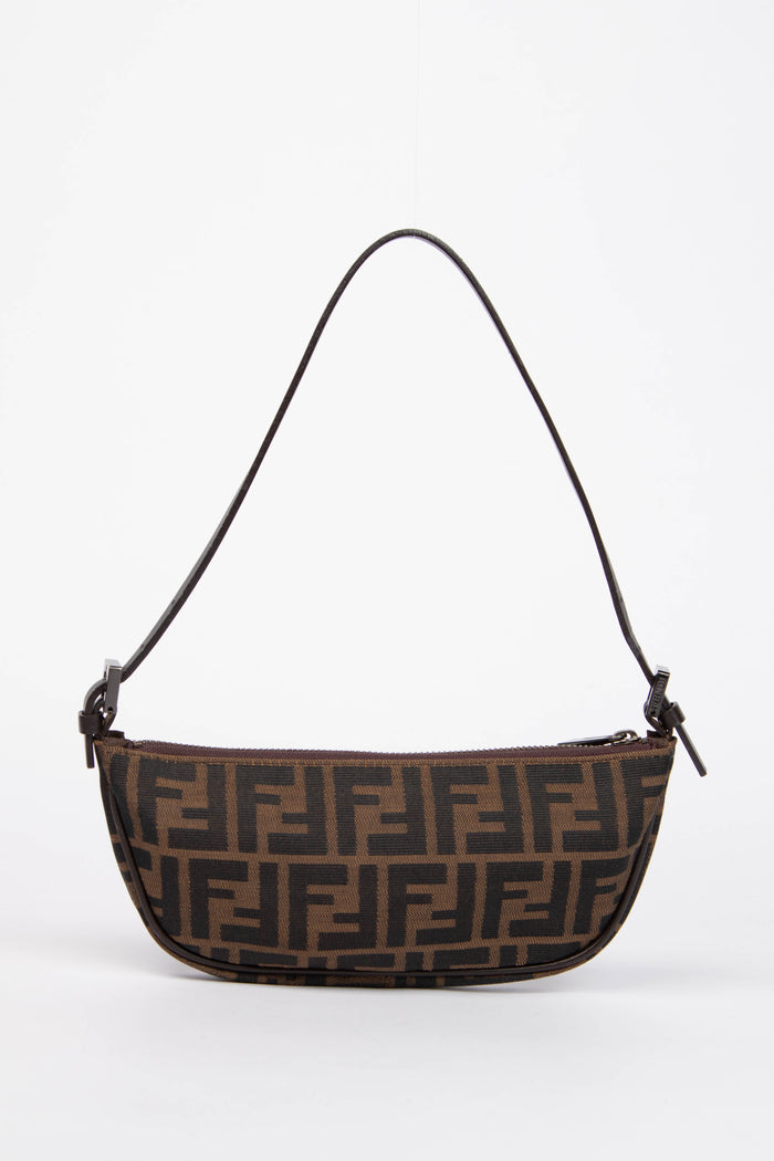 Vintage Fendi Zucca Canvas Mini Shoulder Bag