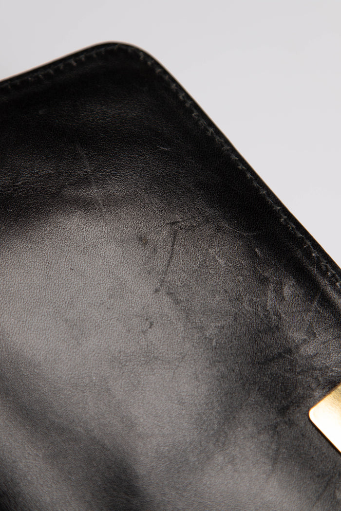 RARE Vintage Gucci GG Black Monogram Large Horsebit Shoulder Bag