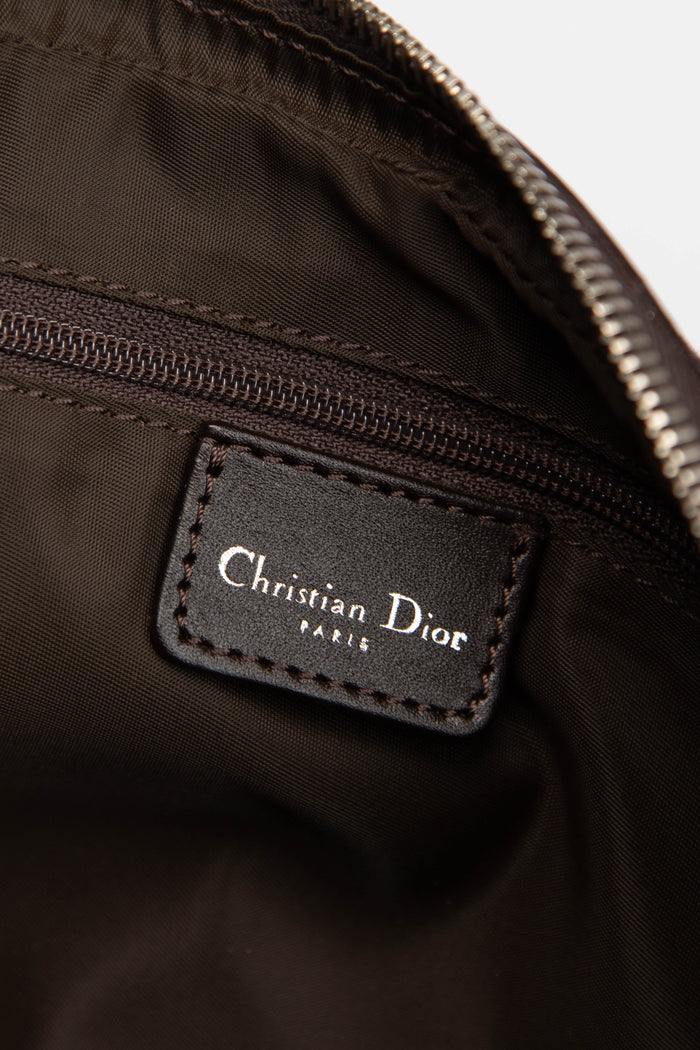 2000s Christian Dior Brown Romantiqué Monogram Shoulder Bag