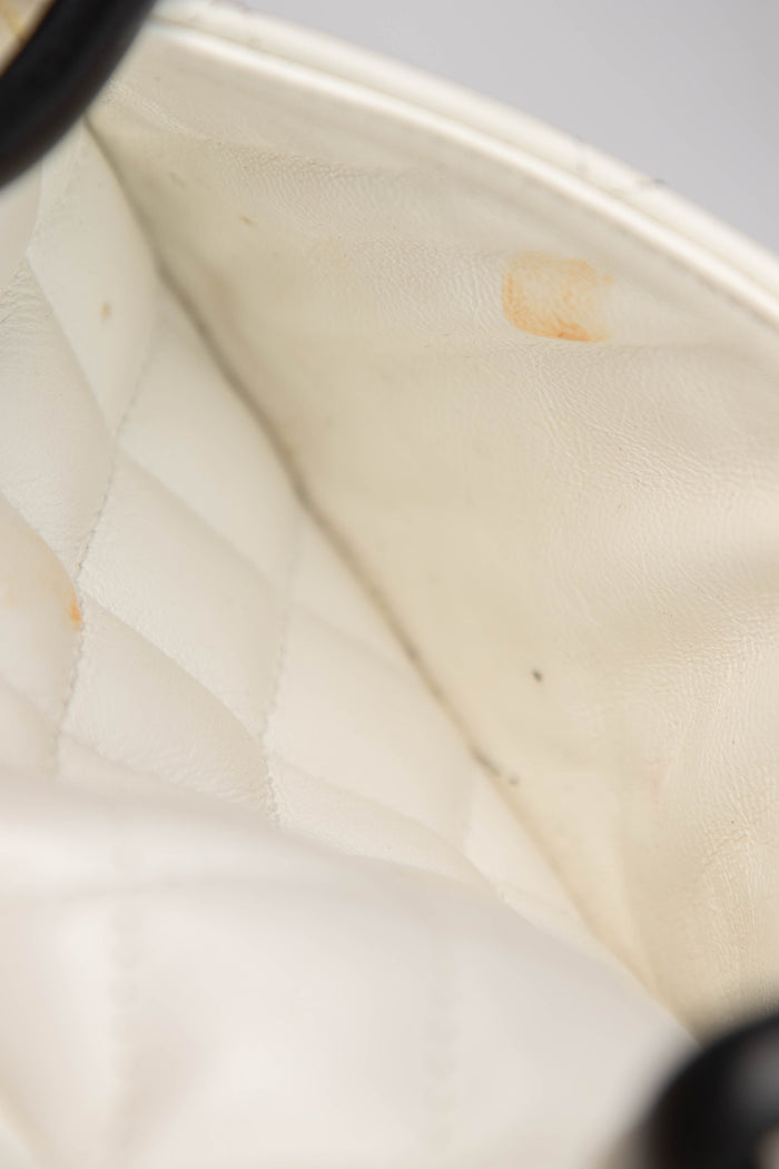 2000s Chanel Rue Cambon White Shoulder Bag