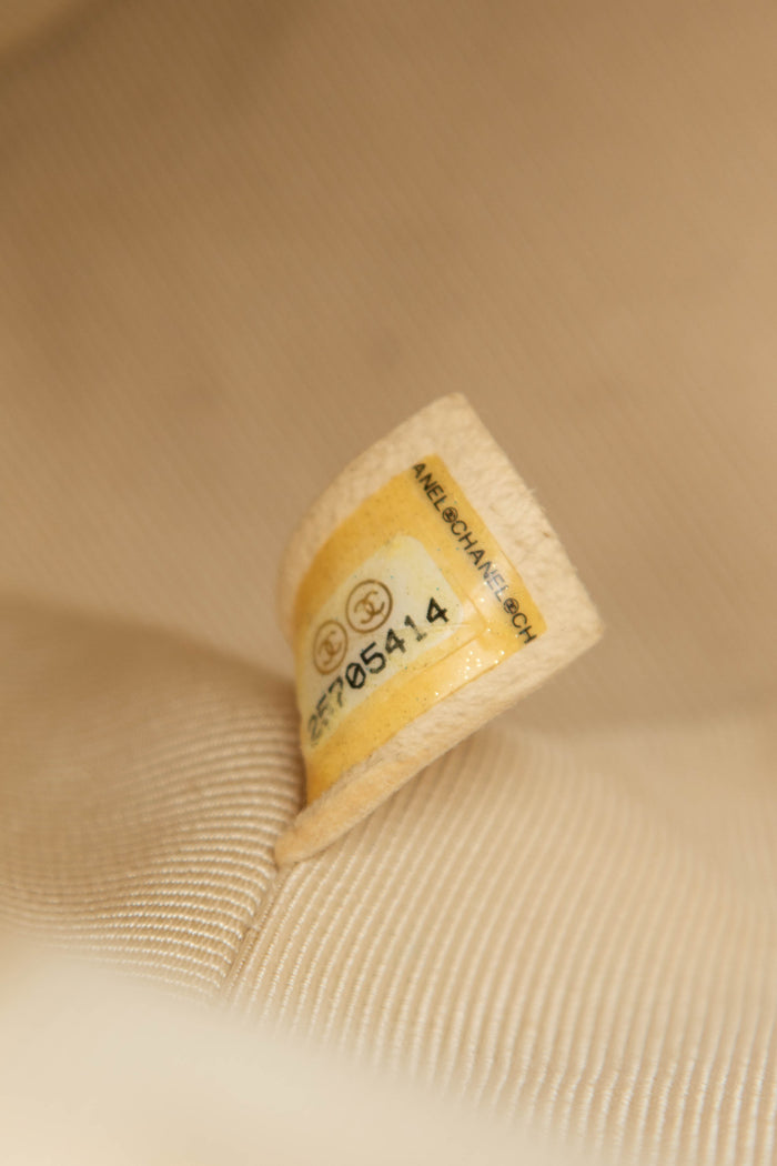 RARE 2010s Chanel Cream Patchwork Jumbo Single Flap Bag