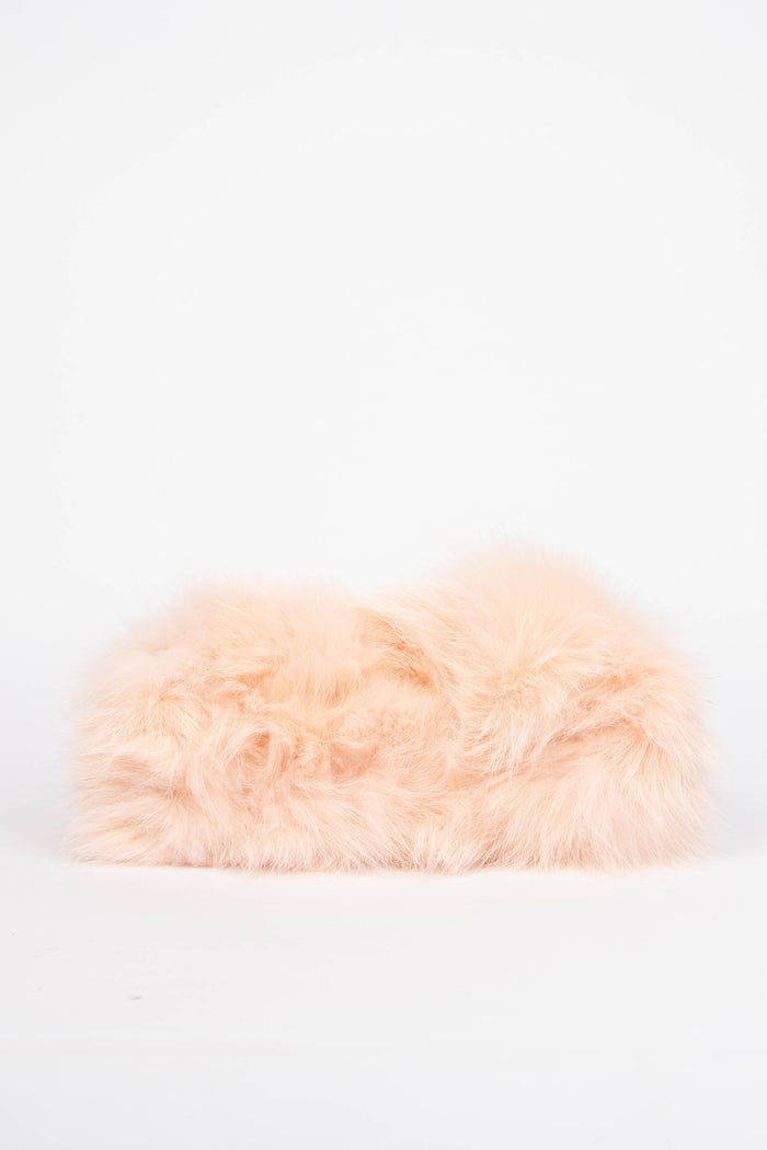 2020s Fendi First Small Baby Pink Fur Clutch Bag