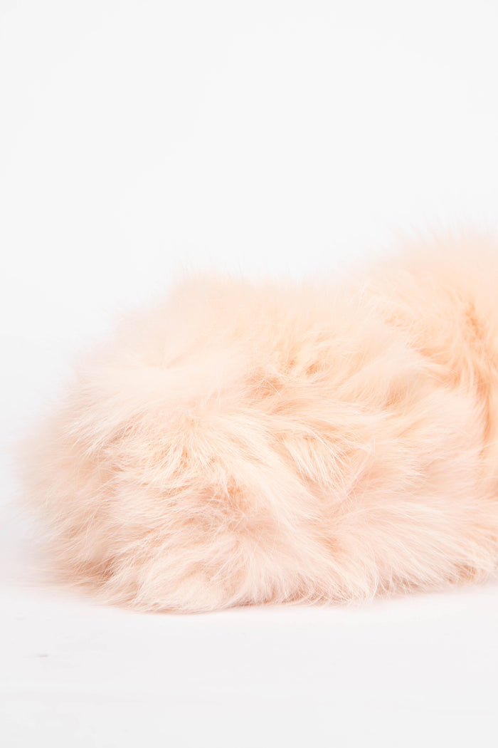 2020s Fendi First Small Baby Pink Fur Clutch Bag