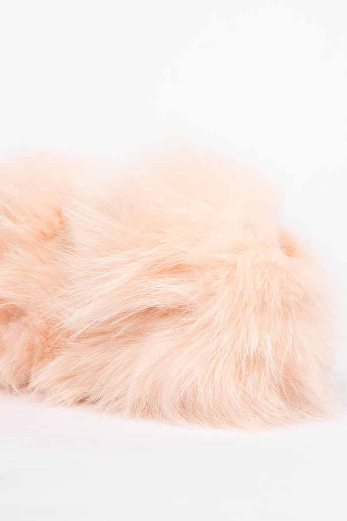 2020s Fendi First Small Baby Pink Fur Clutch Bag