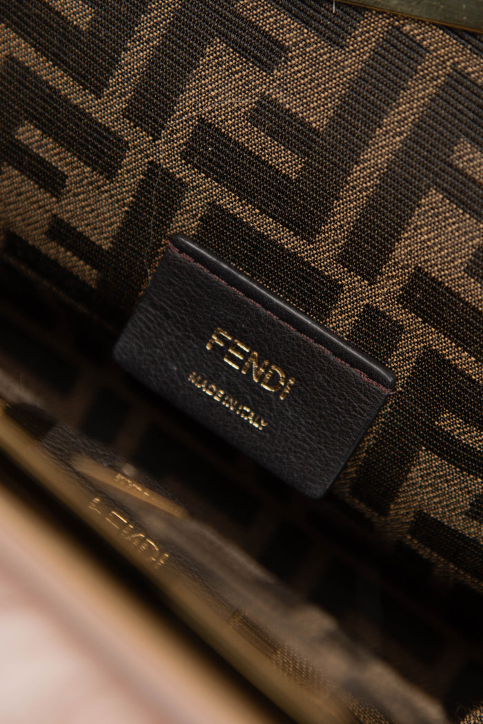 2020s Fendi First Small Baby Pink Fur Clutch Bag