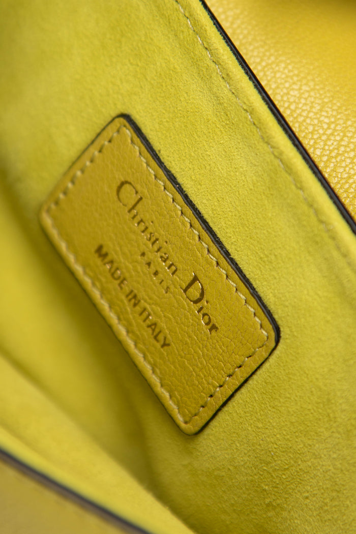 2010s Christian Dior Green Leather Mini Saddle Bag