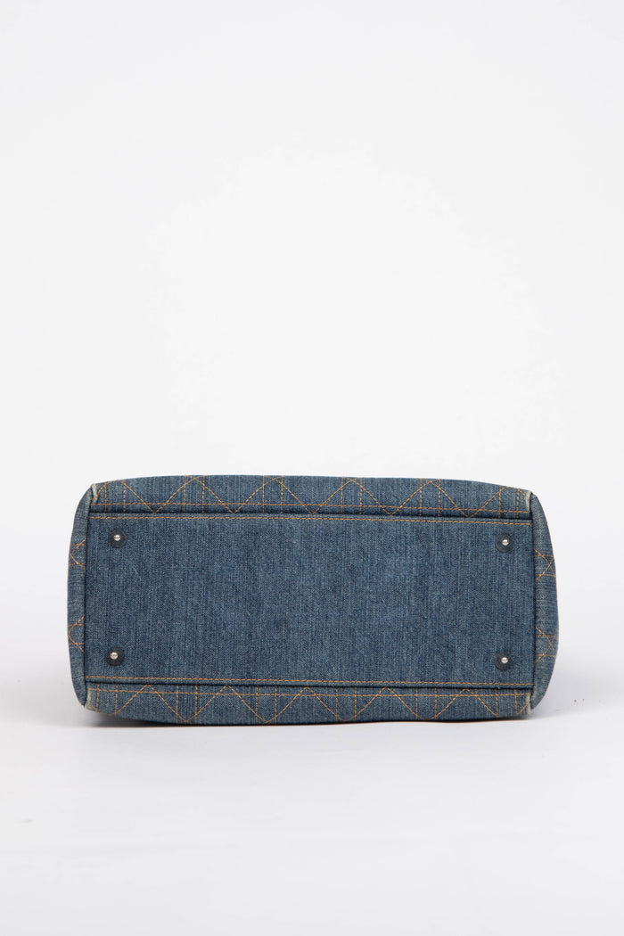 Vintage Christian Dior Medium Denim Lady Dior