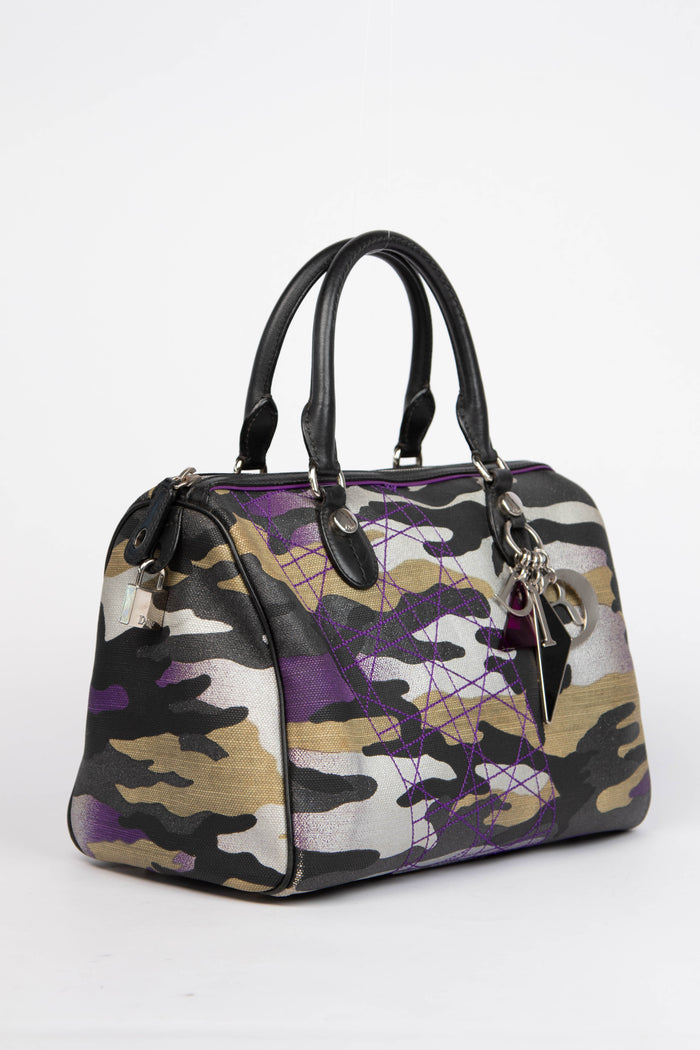 2000s Christian Dior Camo Medium Boston Bag
