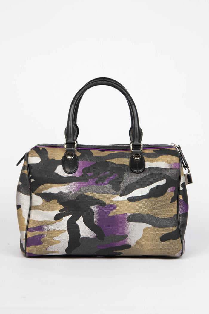 2000s Christian Dior Camo Medium Boston Bag