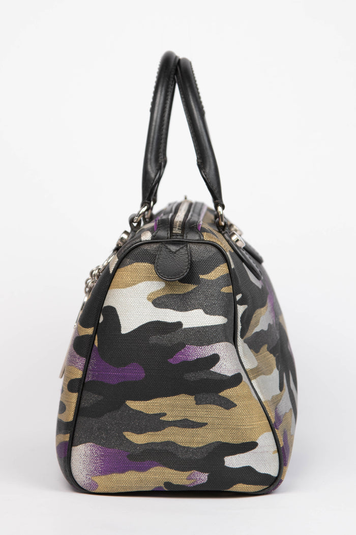 2000s Christian Dior Camo Medium Boston Bag