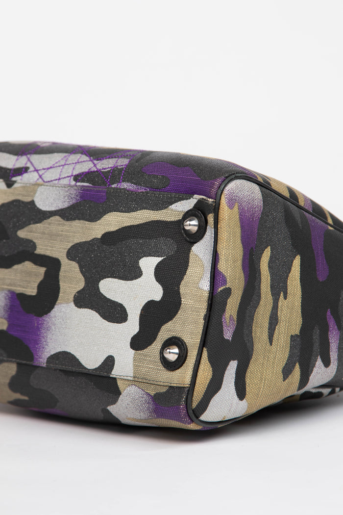 2000s Christian Dior Camo Medium Boston Bag