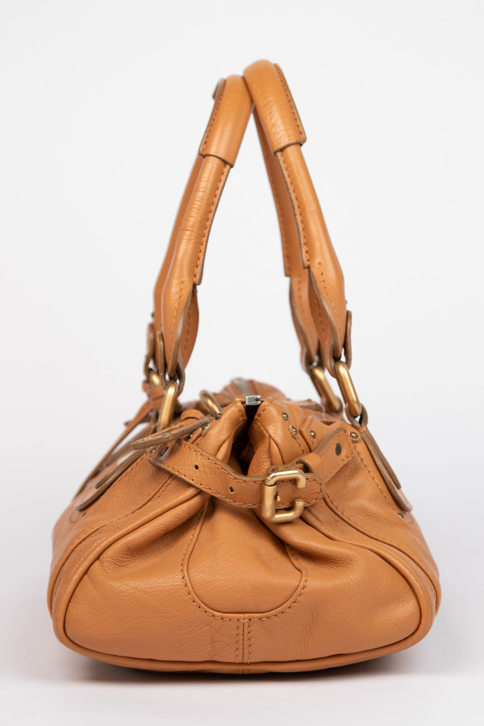 2000s Chloe Tan Leather Paddington Shoulder Bag
