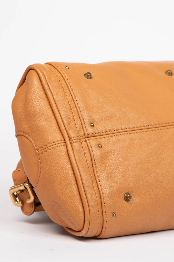 2000s Chloe Tan Leather Paddington Shoulder Bag