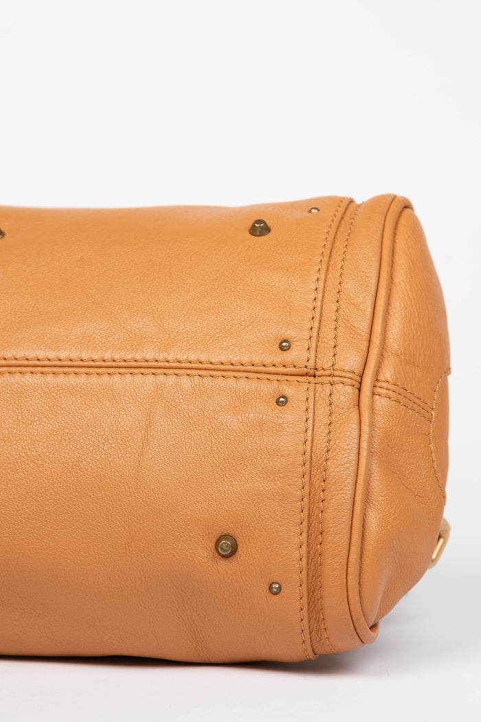 2000s Chloe Tan Leather Paddington Shoulder Bag