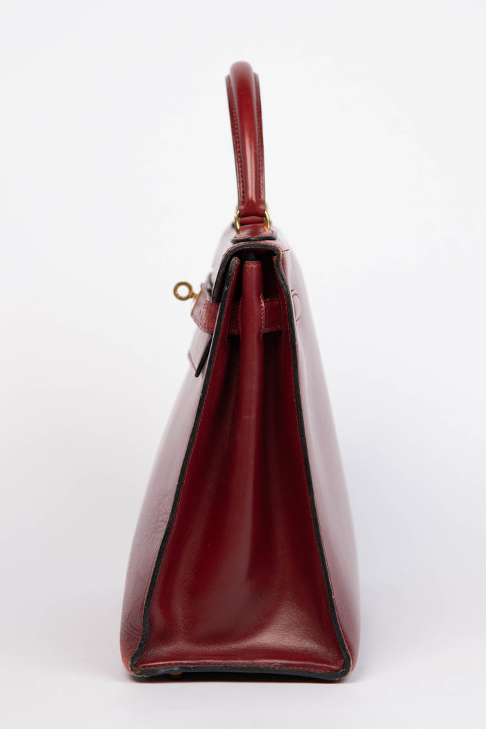 Hermès Kelly 32cm Rouge H Box Calf Handbag GHW