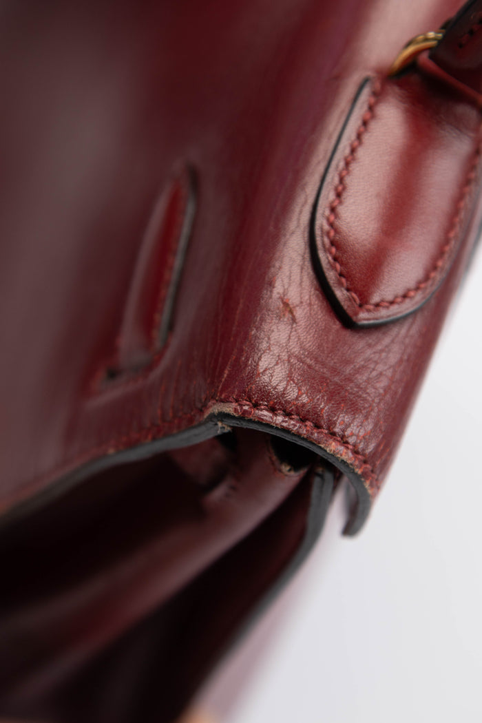 Hermès Kelly 32cm Rouge H Box Calf Handbag GHW