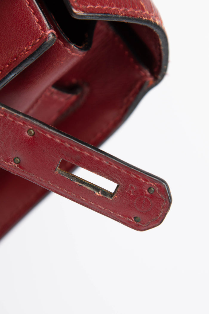 Hermès Kelly 32cm Rouge H Box Calf Handbag GHW