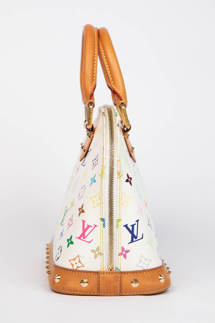 Vintage Louis Vuitton x Takashi Murakami White Monogram Alma PM