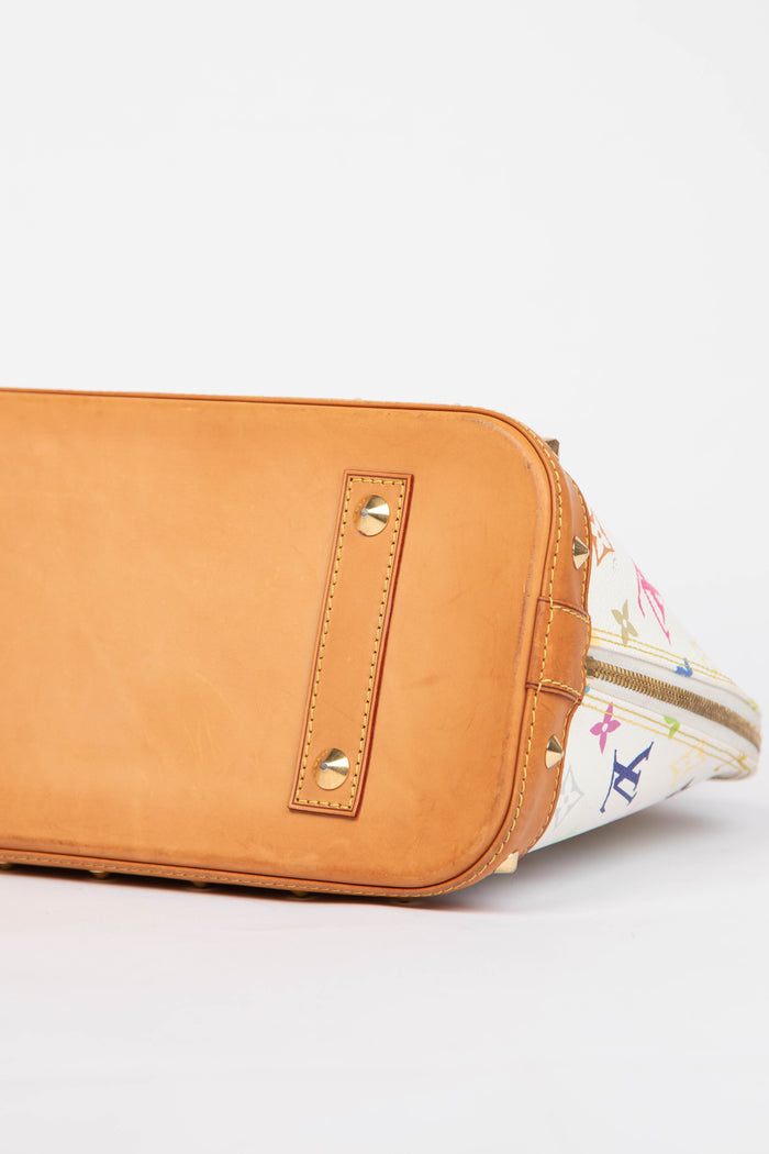 Vintage Louis Vuitton x Takashi Murakami White Monogram Alma PM