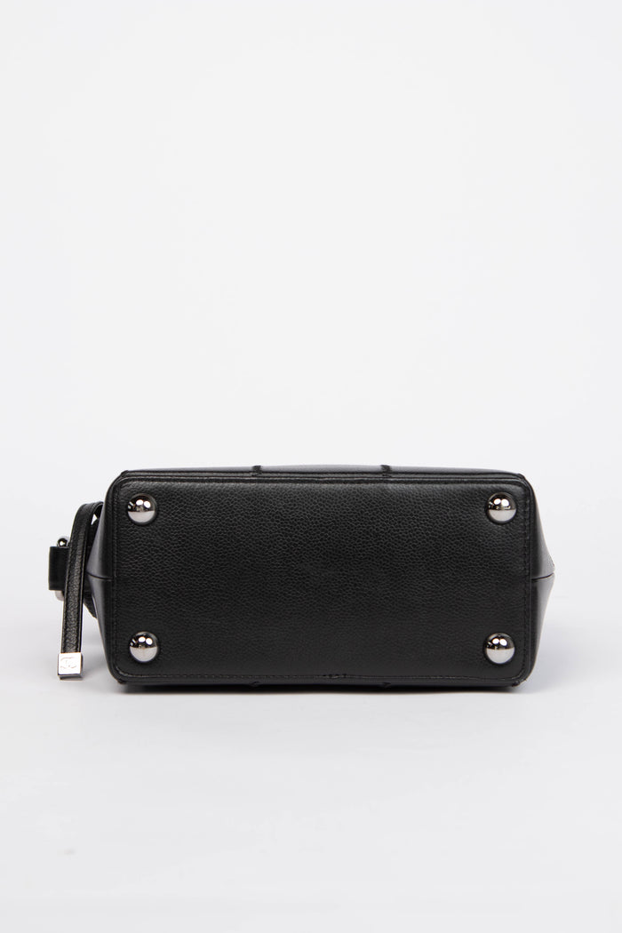 2000s Chanel Black Caviar Leather Chocolate Bar Top Handle Bag