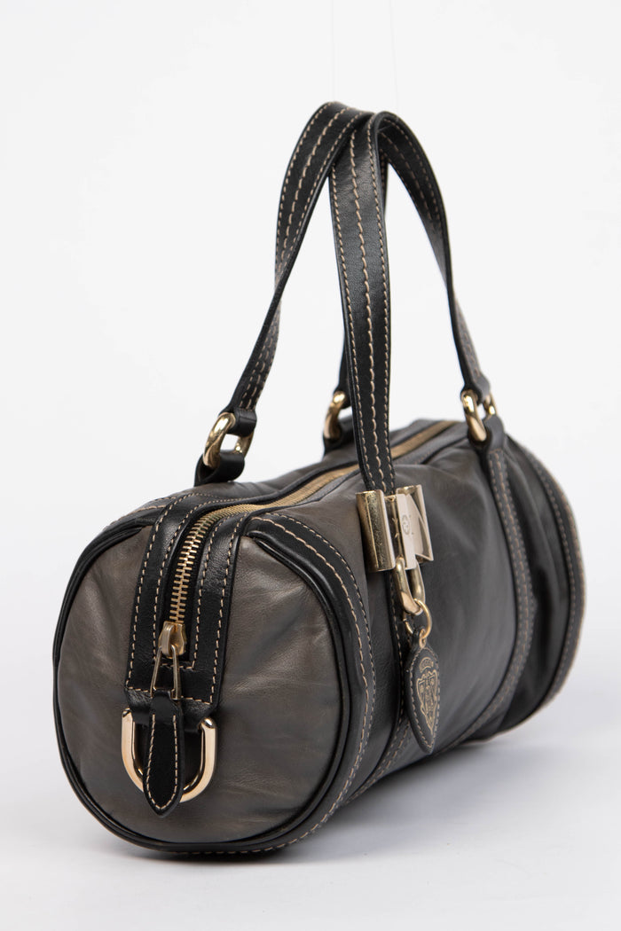 Vintage Gucci Black Leather Mini Duchessa Boston Bag