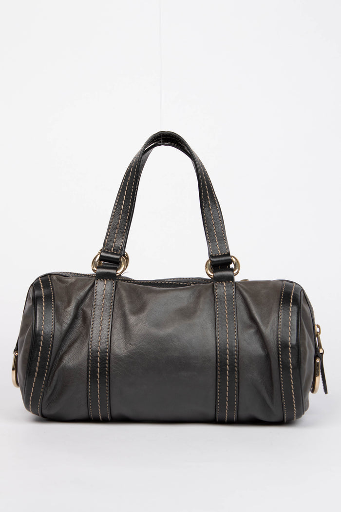 Vintage Gucci Black Leather Mini Duchessa Boston Bag