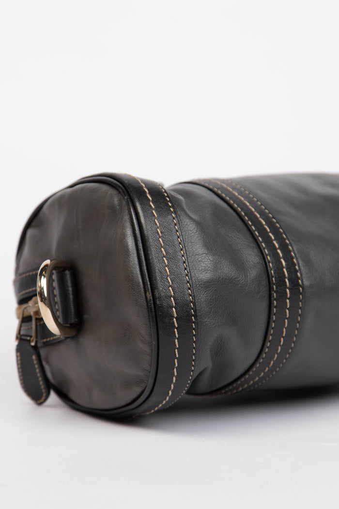 Vintage Gucci Black Leather Mini Duchessa Boston Bag