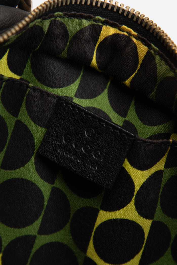 Vintage Gucci Black Leather Mini Duchessa Boston Bag