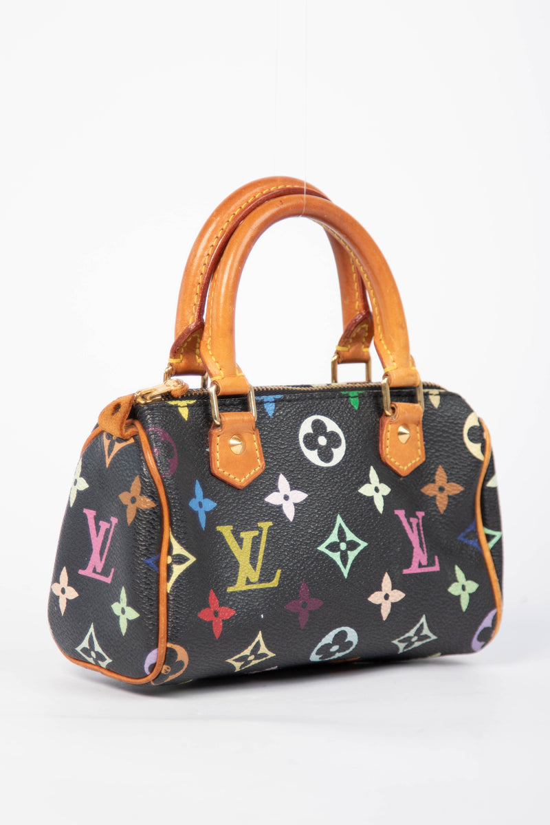 RARE Louis Vuitton x Takashi Murakami Black Multicolour Nano