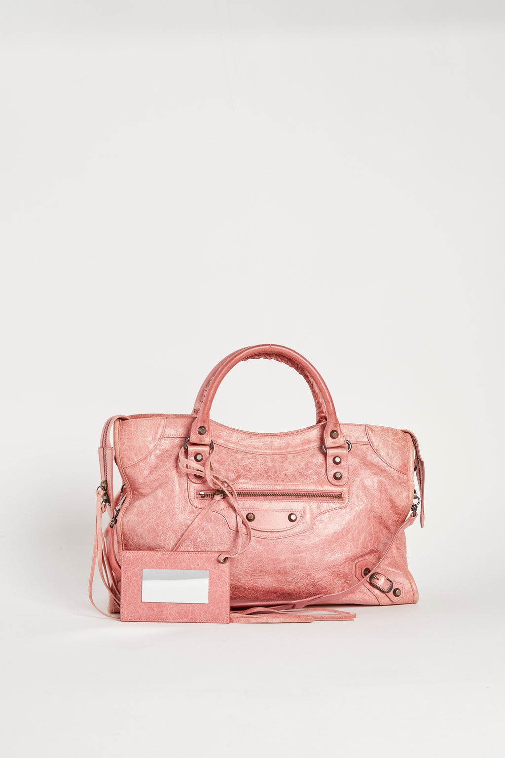Y2K Balenciaga Pink Leather City Bag