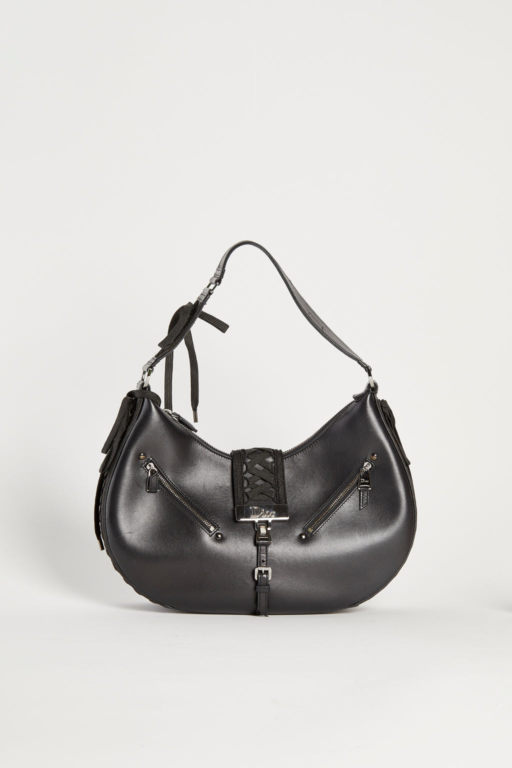 RARE Christian Dior Galliano Black Corset Shoulder Bag