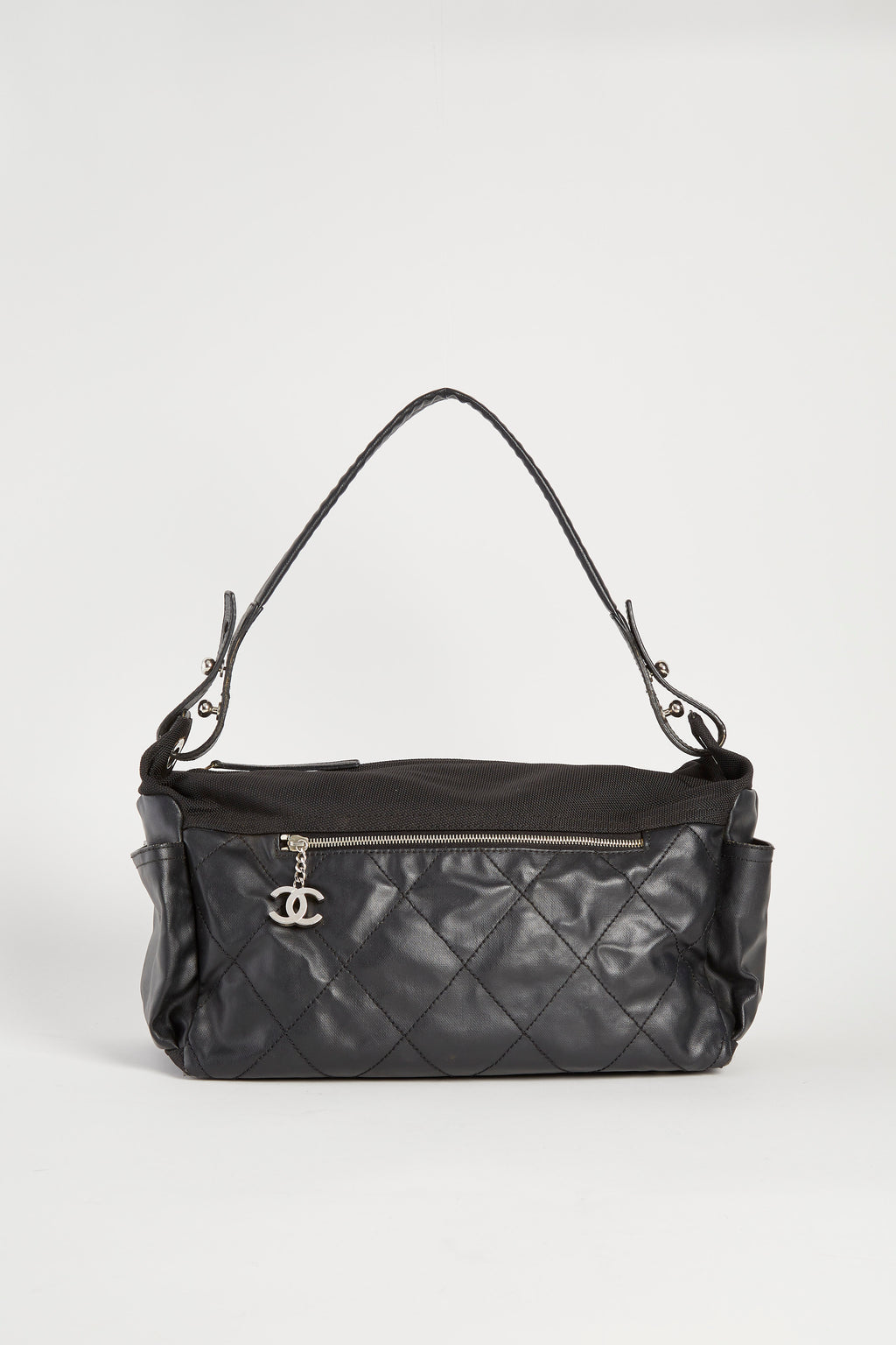 2000s Chanel Black Paris Biarritz Shoulder Bag