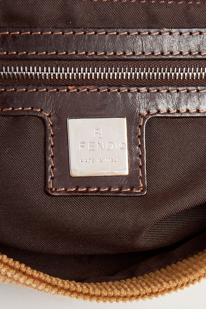 Vintage Fendi Corduroy Shoulder Bag