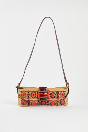 Vintage Fendi Embellished Crossbody Bag