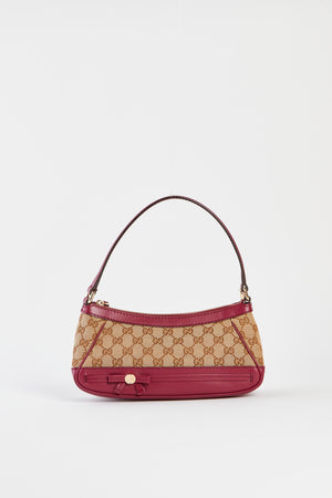 Vintage Gucci GG Monogram Bow Shoulder Bag Break Archive