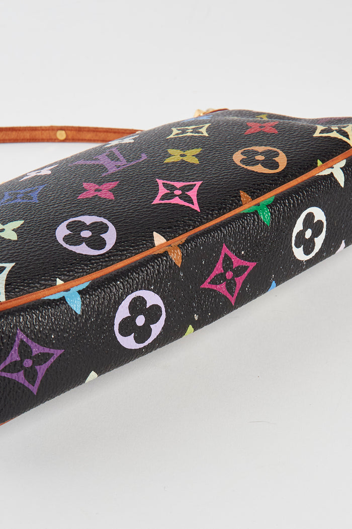 Vintage Louis Vuitton x Takashi Murakami Black Multicolour Pochette Accessoires