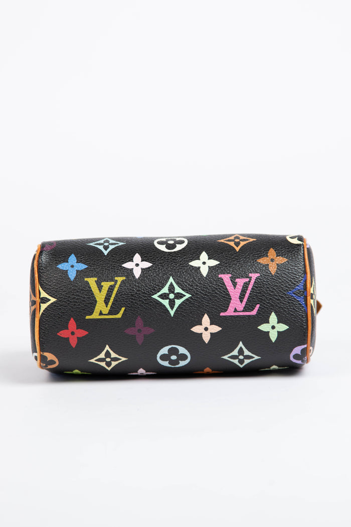 RARE Louis Vuitton x Takashi Murakami Black Multicolour Nano Speedy