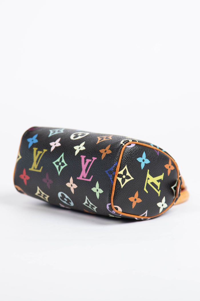 RARE Louis Vuitton x Takashi Murakami Black Multicolour Nano Speedy