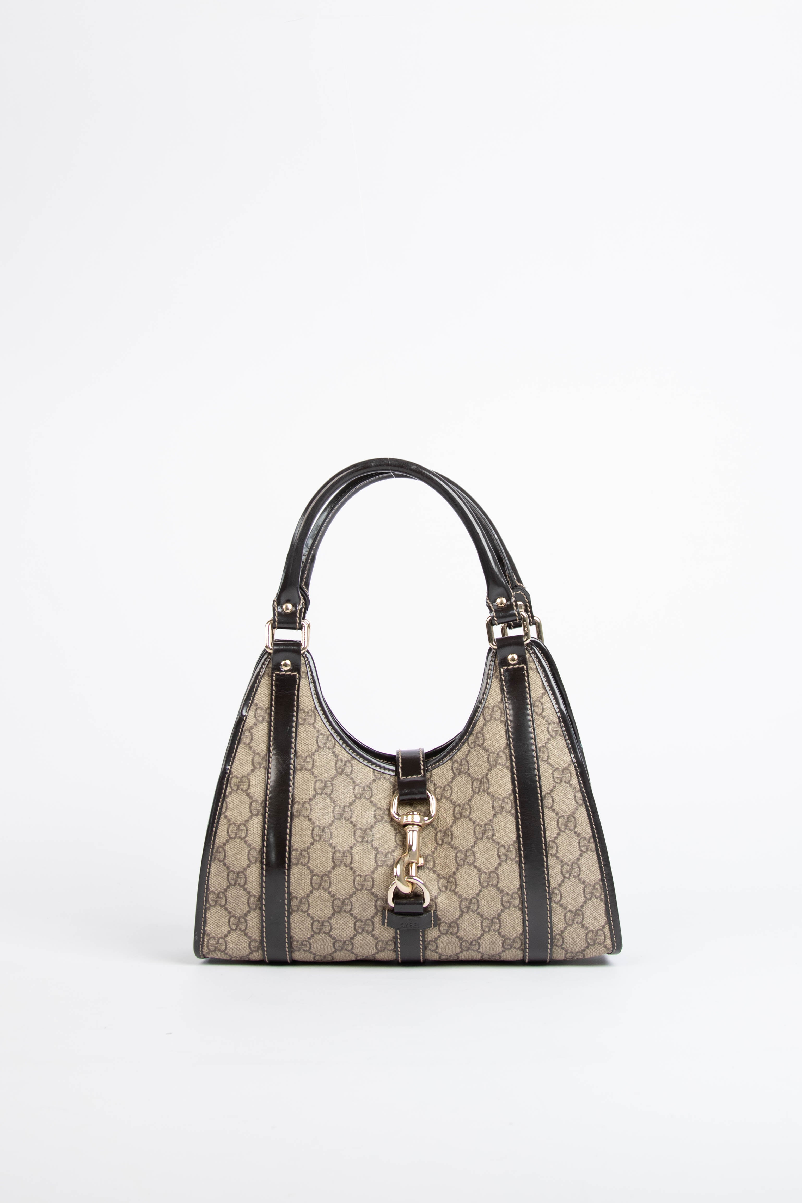 超美品　FACT64XULST Gucci Hobo Bag Sale | Gold GG Bit Canvas Satchel | BagBuyBuy